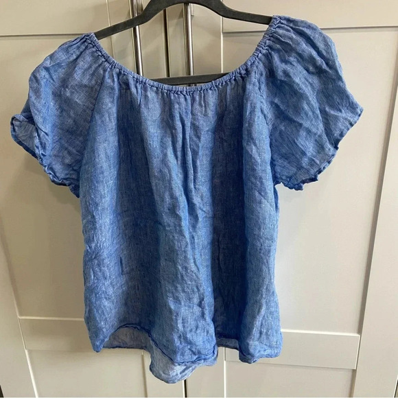 ✨3/$20 Joie Off Shoulder Linen Top - Picture 4 of 6